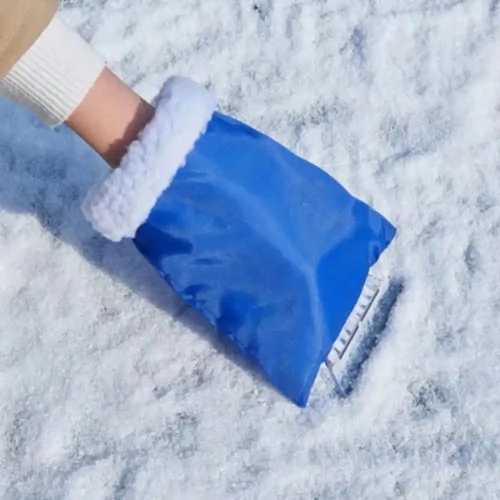 Auto montiert mit Schutzhülle, Winter-Auto-Schneeschaufel, Schneeschaufel mit plüschigen warmen Handschuhen
