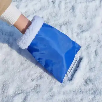 Auto montiert mit Schutzhülle, Winter-Auto-Schneeschaufel, Schneeschaufel mit plüschigen warmen Handschuhen
