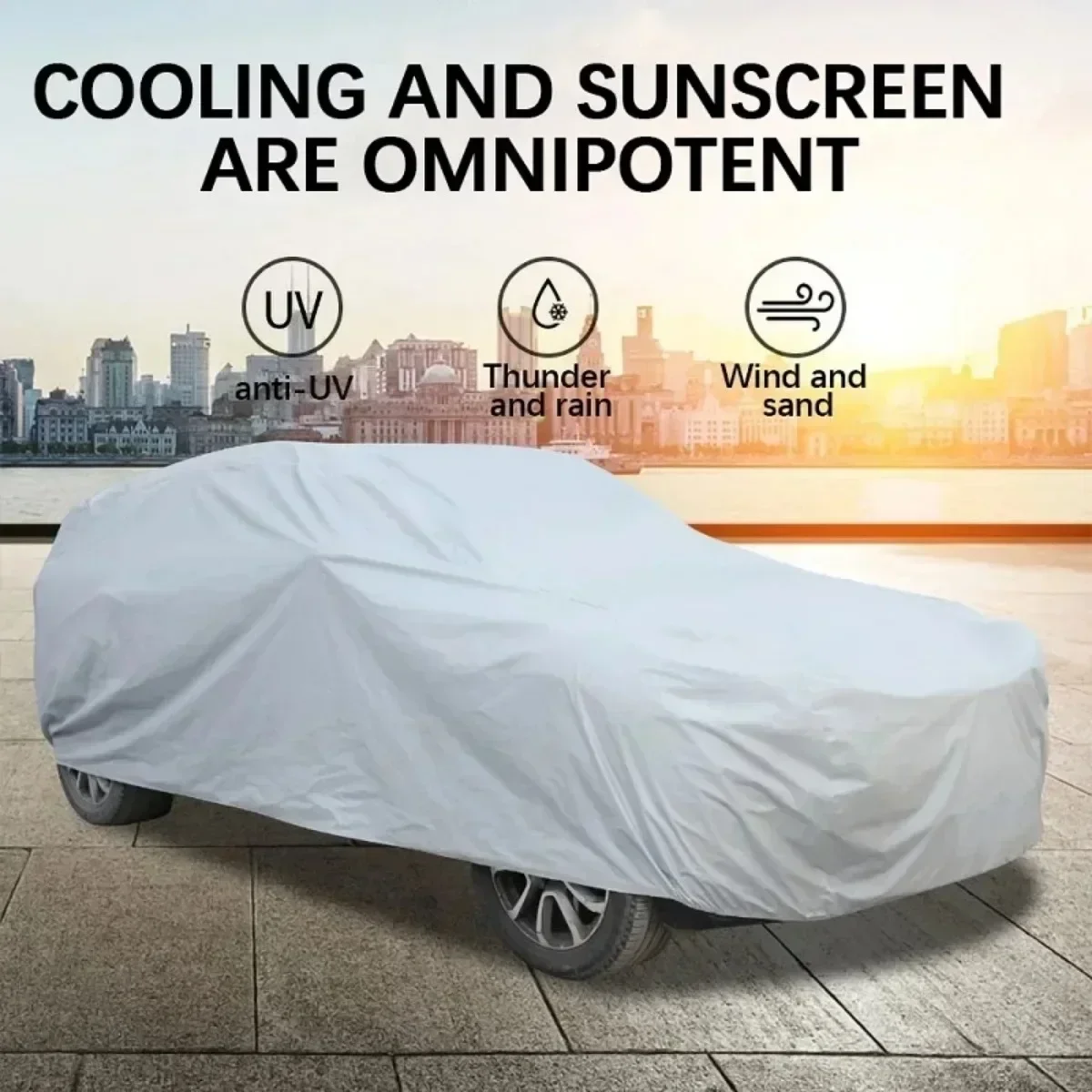Universal Volle Auto Abdeckung Tragbare Outdoor Wasserdicht UV Schutz – Bild 3