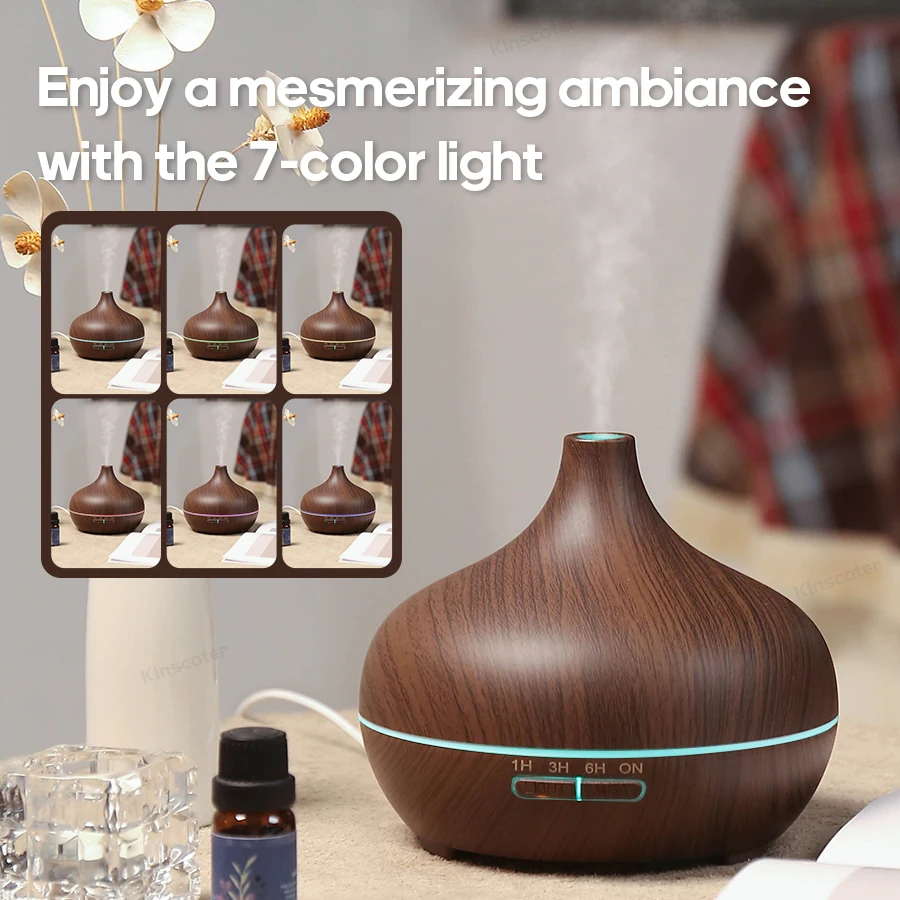 Holzmaserung Aromatherapie-Diffusor USB-Luftbefeuchter – Bild 4