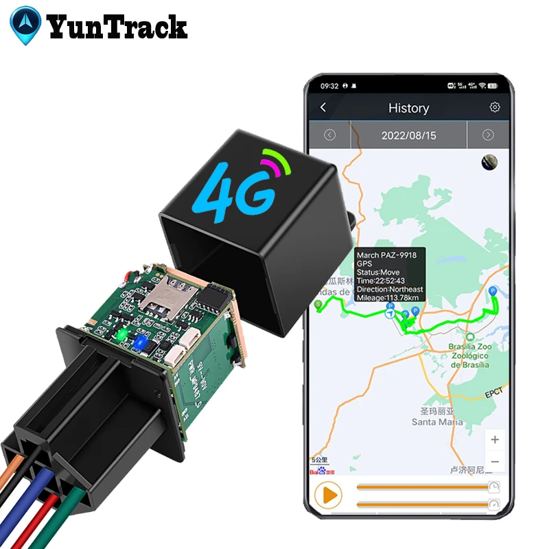 4G Relais GPS Tracker Auto Lkw Elektrische Motorrad Cut Öl Locator ACC Abgeschleppte Anruf Alarm Sicherheit