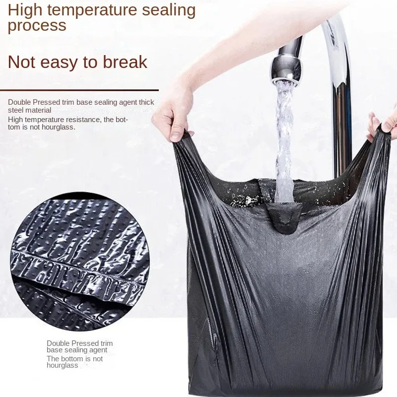 Schwarze Weste Plastiktüte Küche Wohnzimmer Saubere Müll (100 Stück) – Bild 4