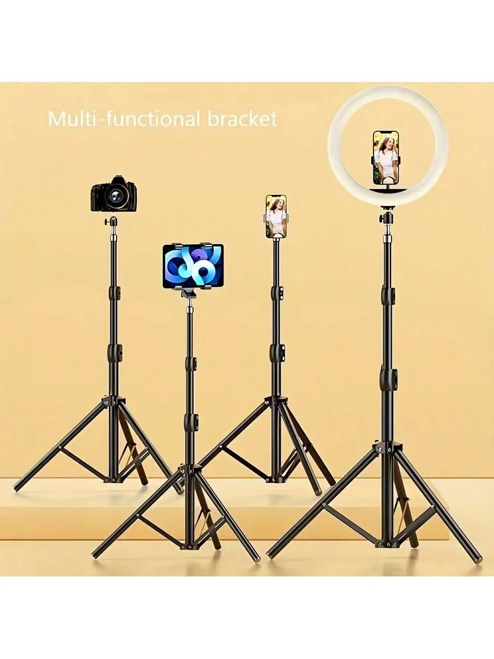 63-Zoll mit faltbarem Stativ und Telefonhalterclip 160,02 cm – Bild 4