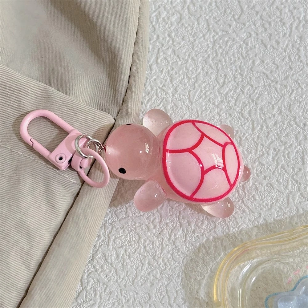 Cartoon Leuchtende Farbige Schildkröte Anhänger Schlüsselbund Nette Rucksack Behänge Dekoration Ornament
