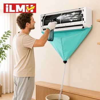 ILMH Klimaanlagen-Reinigungsset, Wasserdichte Reinigungsabdeckung, Ablaufschlauch, Wandmontierte