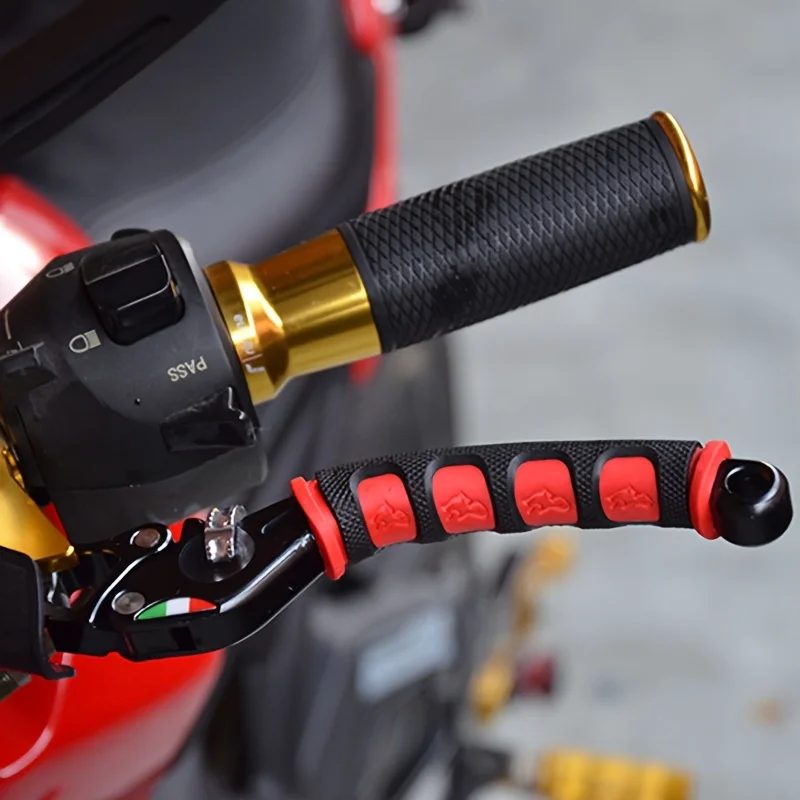Motorrad-Lenkergriffe, Rutschfeste Gummi-Brems – Bild 3