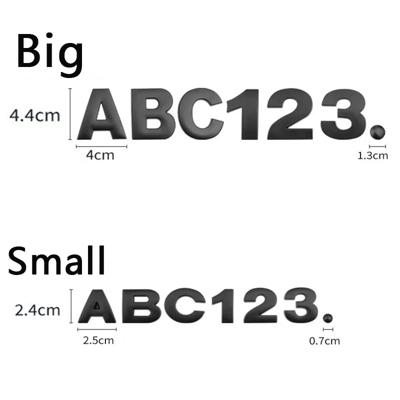 3d Metall DIY Styling Buchstaben Wort Alphabet Emblem Abziehbilder – Bild 5