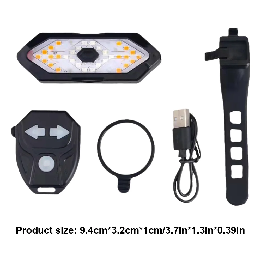 Blinker-Rückleuchte, USB wiederaufladbar, wasserdicht, E-Scooter, Sicherheitswarnung, Rücklicht, LED-Blinker
