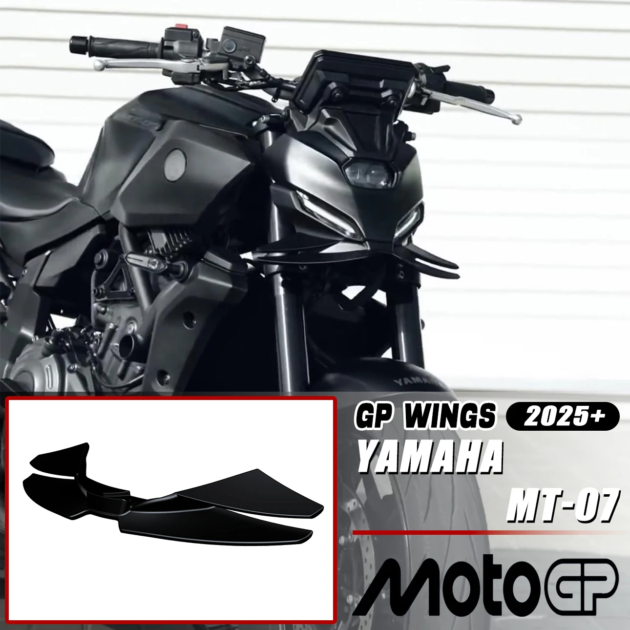 YAMAHA MT-07 2025-2026 Aerodynamik-Windflügel Verkleidungsflügel MT07 GP WING Motorrad Frontspoiler Unterer