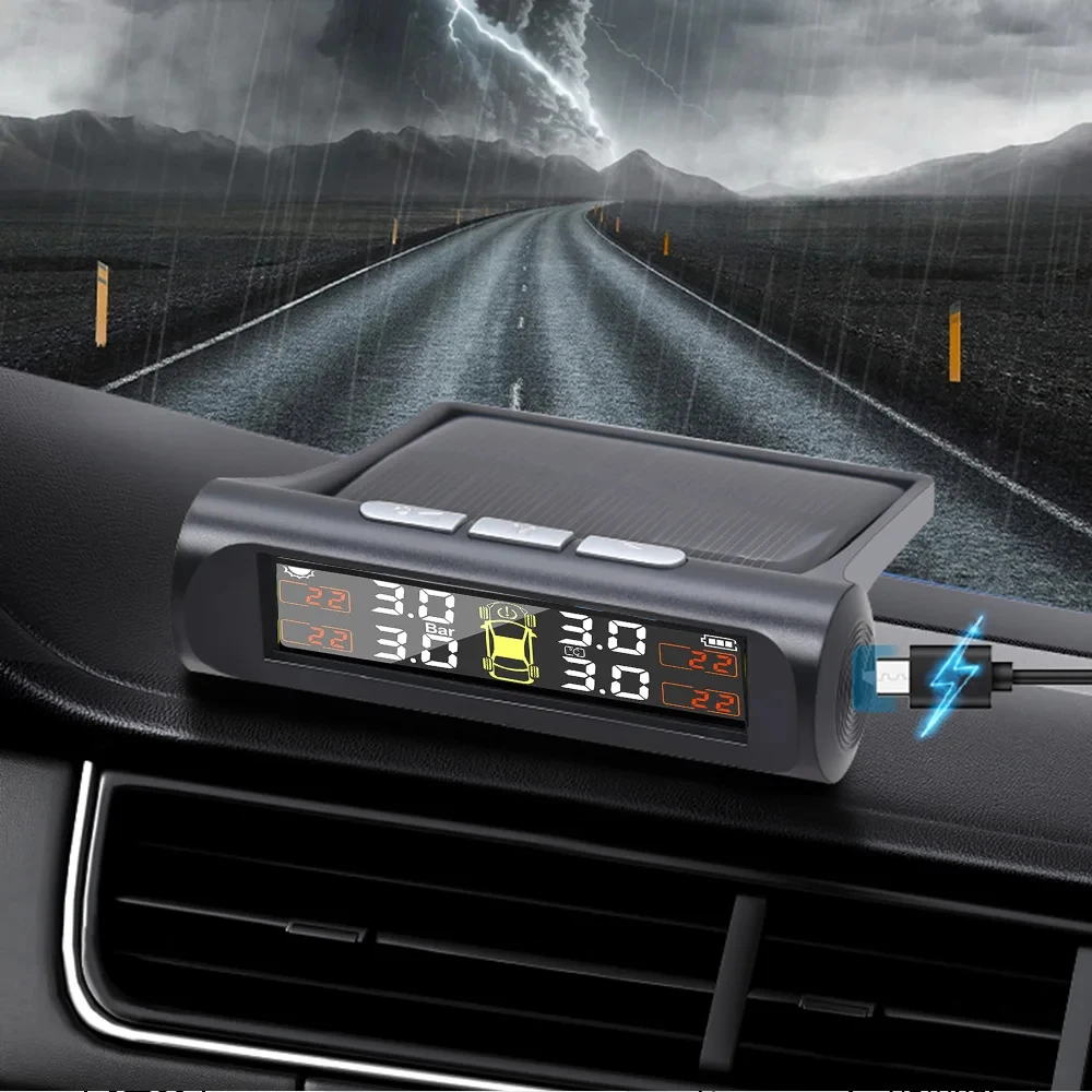 TPMS Solar-Reifendrucksensor, Auto-Reifendruckkontrollsystem – Bild 2