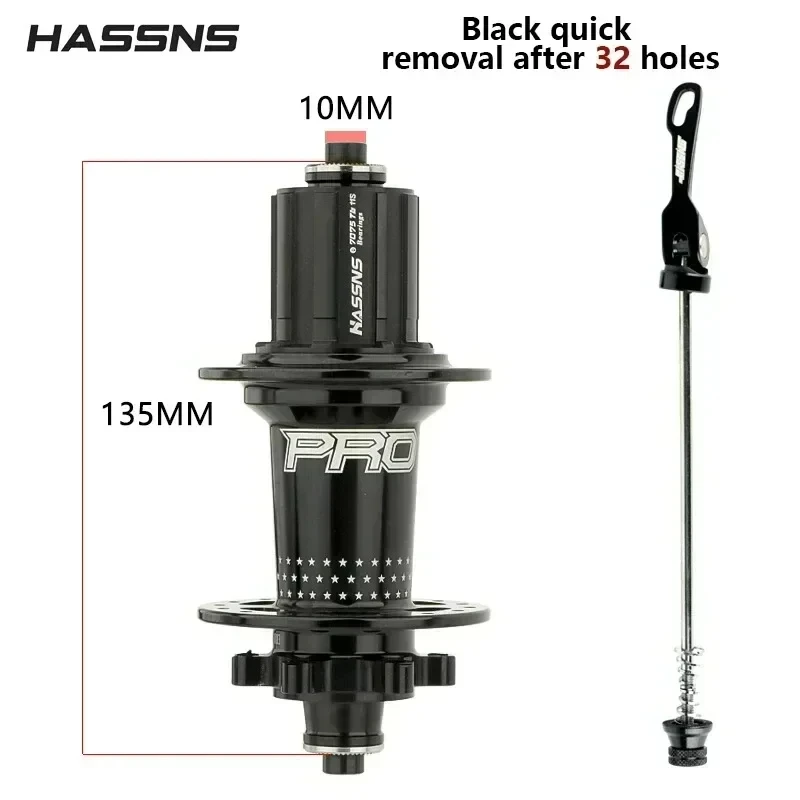 HASSNS Pro 7 36h Hinterradnabenlager 36 Löcher Freilauf MTB Fahrrad Vier Palin 32H Hinterradnabe für 7-12 Gang