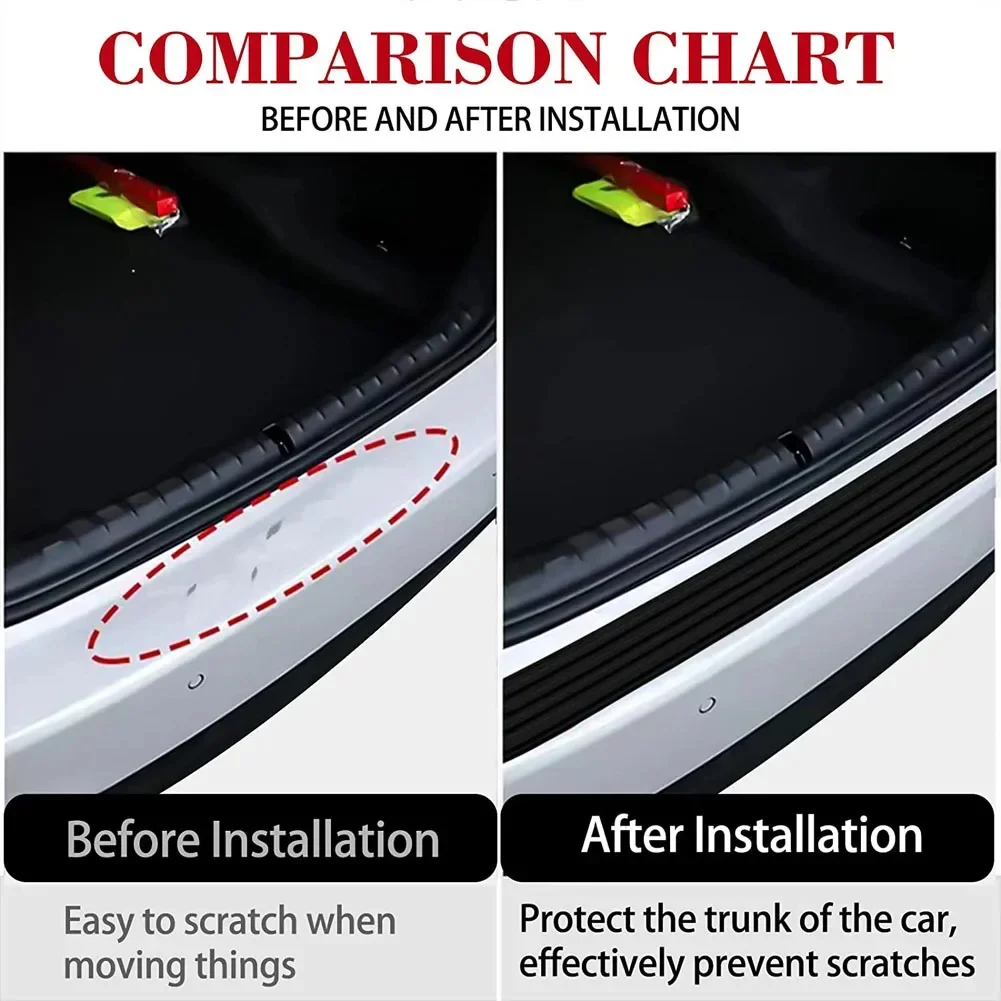 Anti-scratch Auto Stamm Tür-Schwellen Platte Schutz Universal Hinten – Bild 4