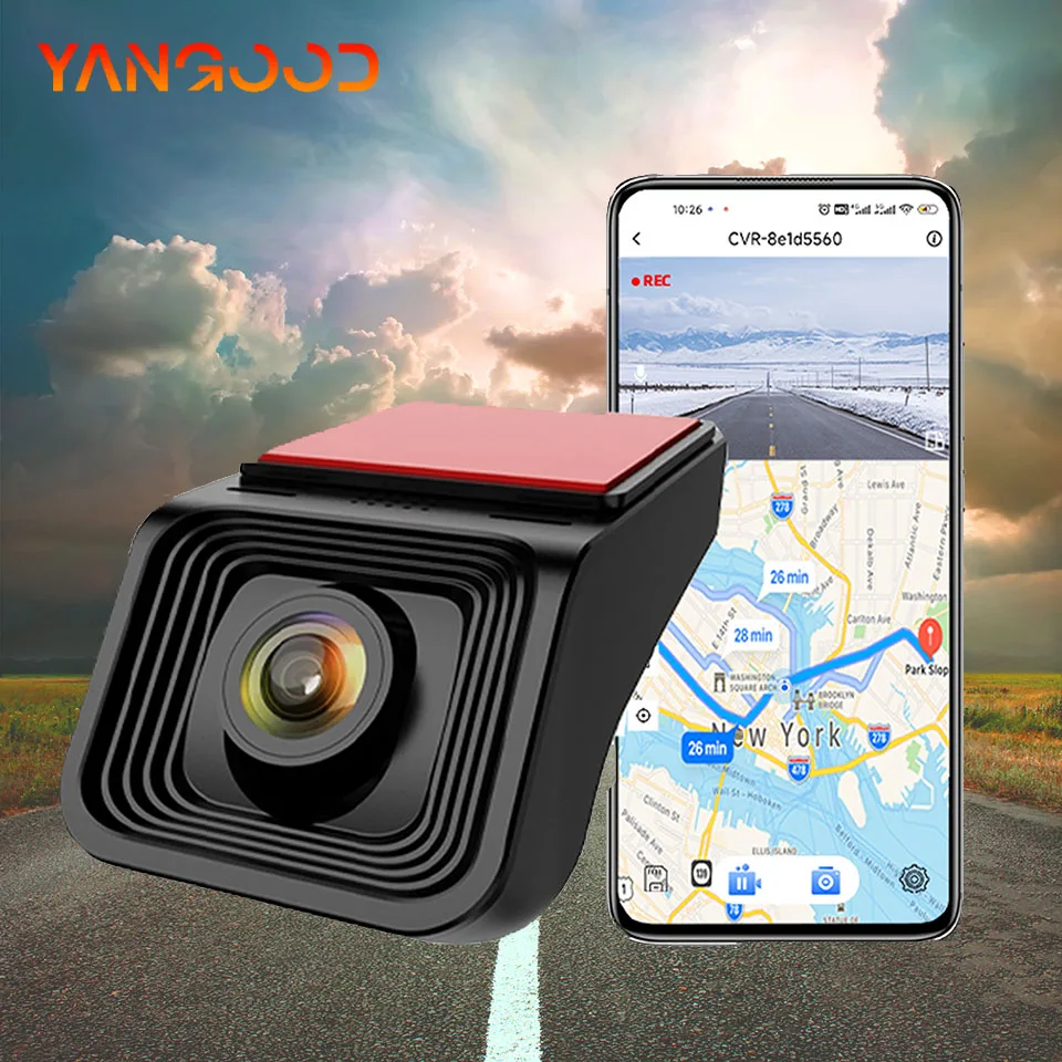 Dashcam 4K&:2K Frontkamera mit WIFI, Super-Nachtsichtfunktion, G-Sensor, 24-Stunden-Parkmodus, Loop-Aufnahme