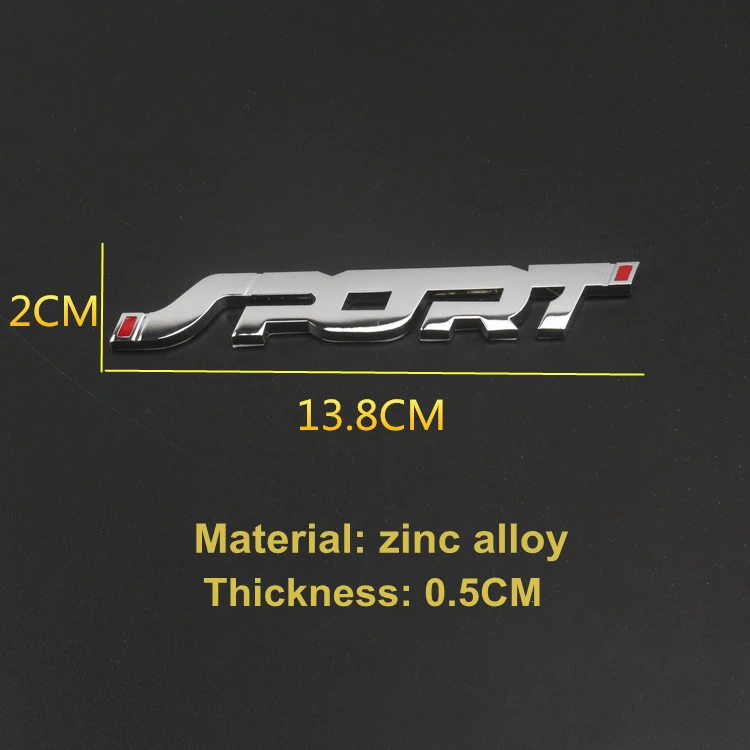 Auto Zubehör Aufkleber Styling Metall 3D Chrom Schwarz Auto Kofferraum – Bild 5