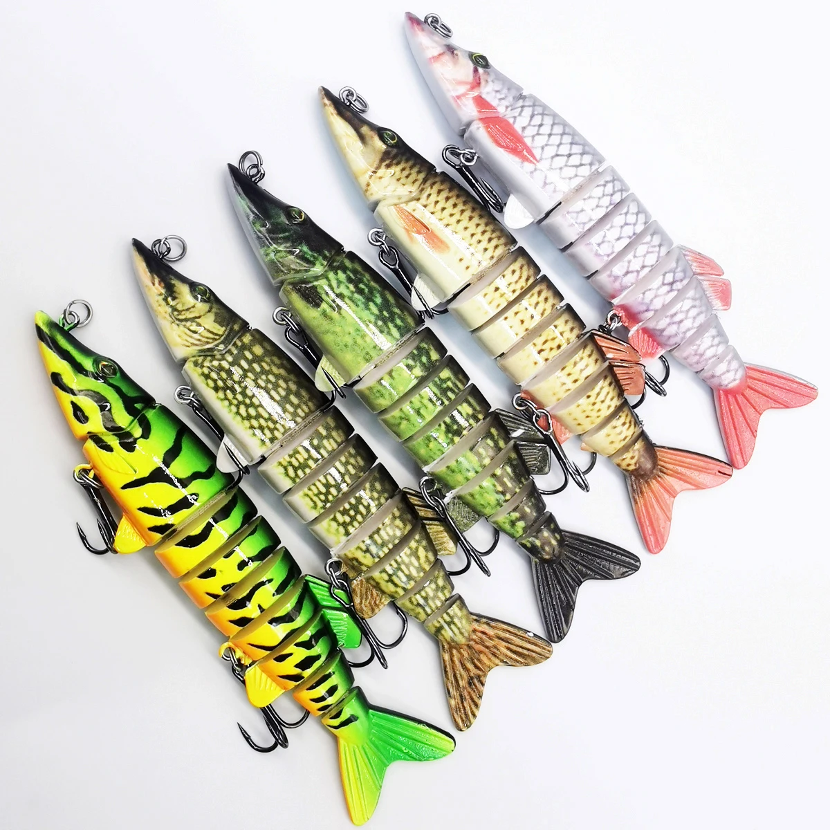 ANFS Angelköder für Barschforellen, mehrfach gegliederte Swimbaits – Bild 3