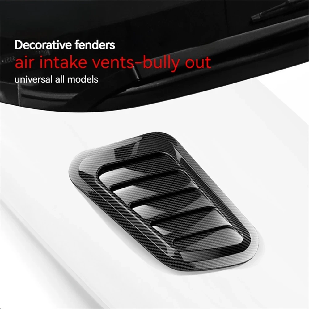 Universal Auto Haube Scoop Carbon Faser Lufteinlass Vent Abdeckung – Bild 3