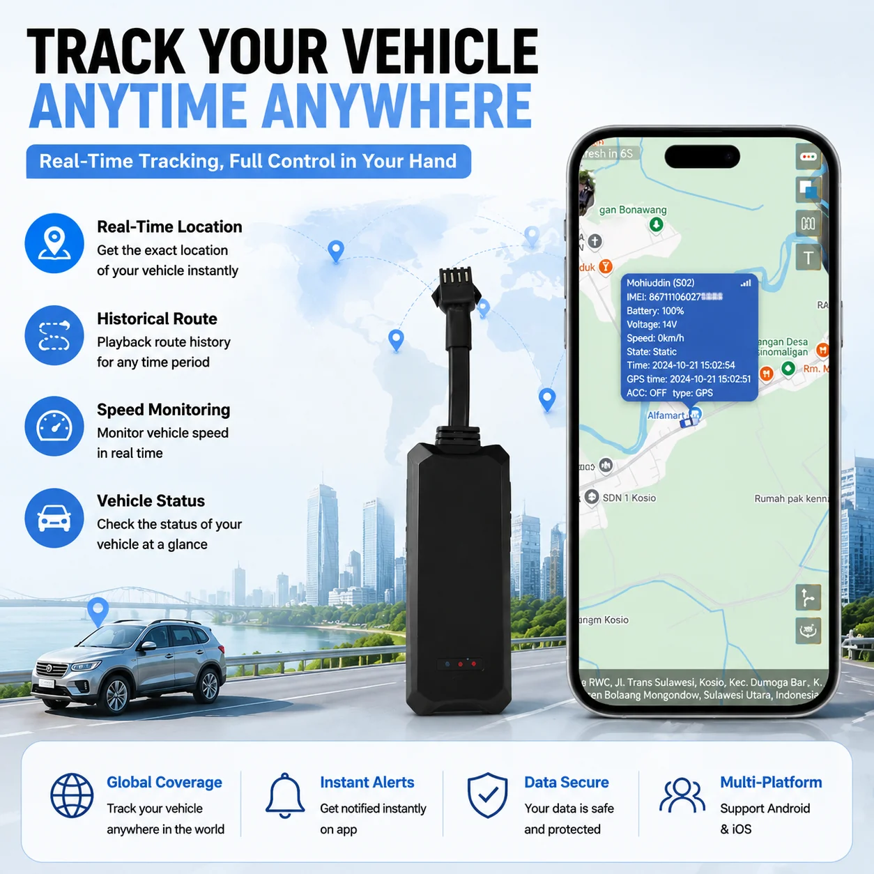 G02H GPS-Autotracker mit App, Echtzeit-Tracking, Geofence-Alarmen – Bild 2