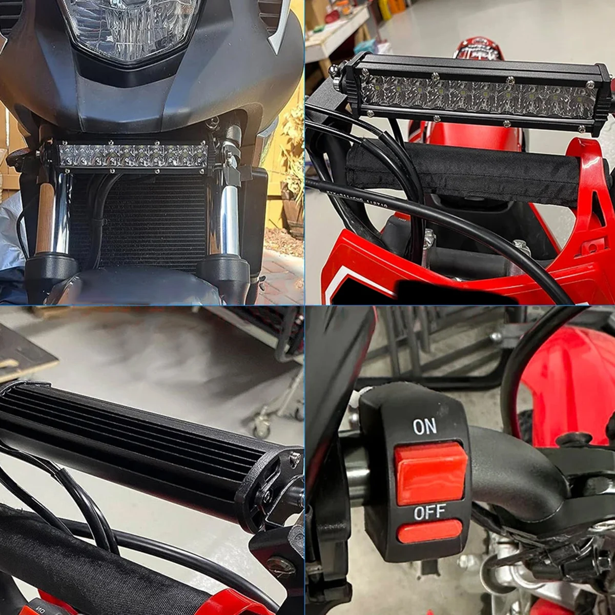 Motorrad-Scheinwerfer, LED-Lichtleisten-Set für den Lenker, 60 W LED – Bild 6