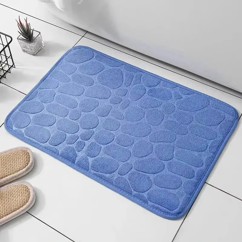 Memory Foam Geprägte Samt Teppich Badezimmer Wohnzimmer Nicht-Slip Matte Kopfsteinpflaster Boden Matte Hause