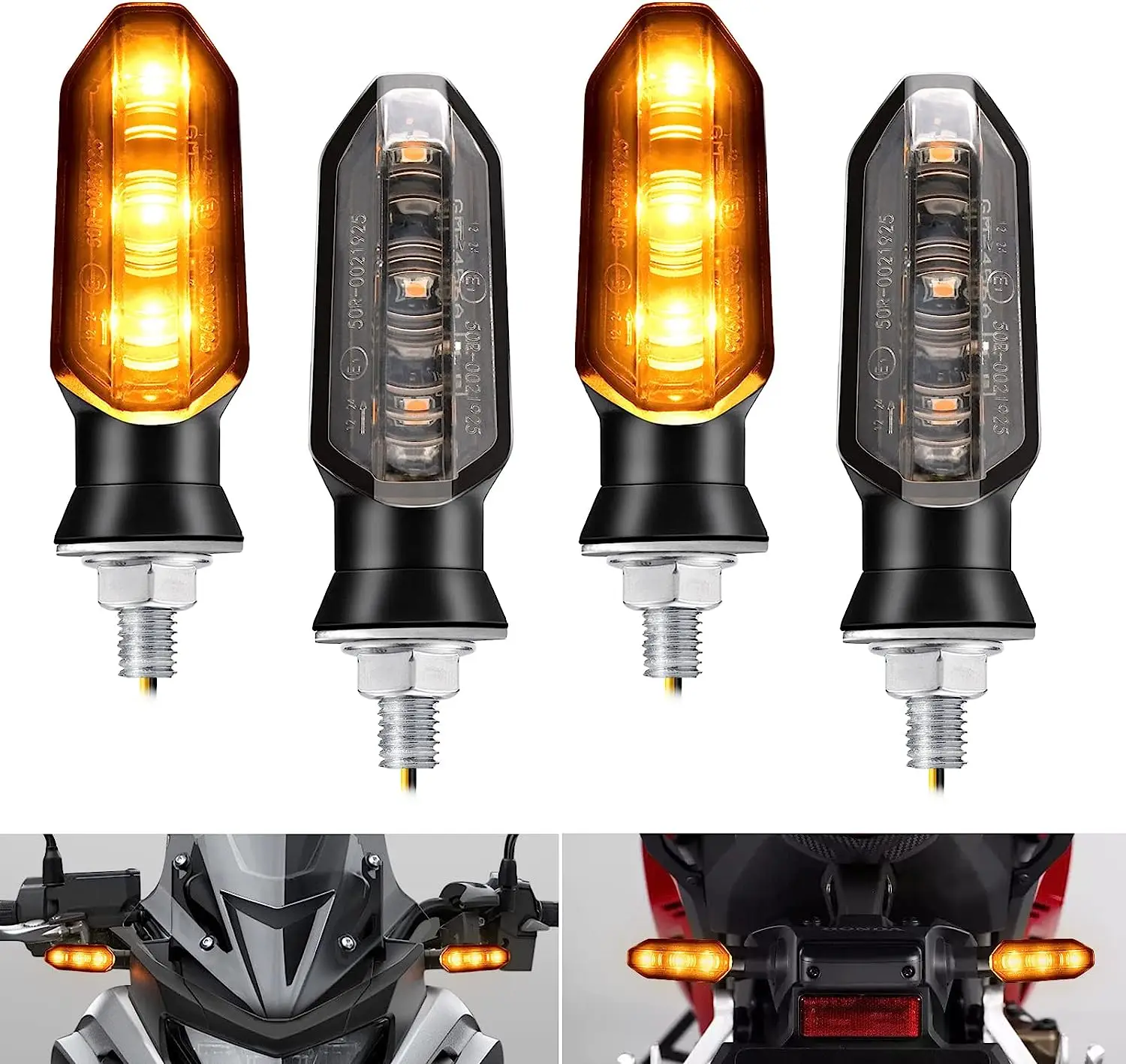 8mm Mini Motorrad LED Blinker Lichter Bernstein Blinklicht Blinker Lampe 12V Moto Anzeige Lampe Zubehör