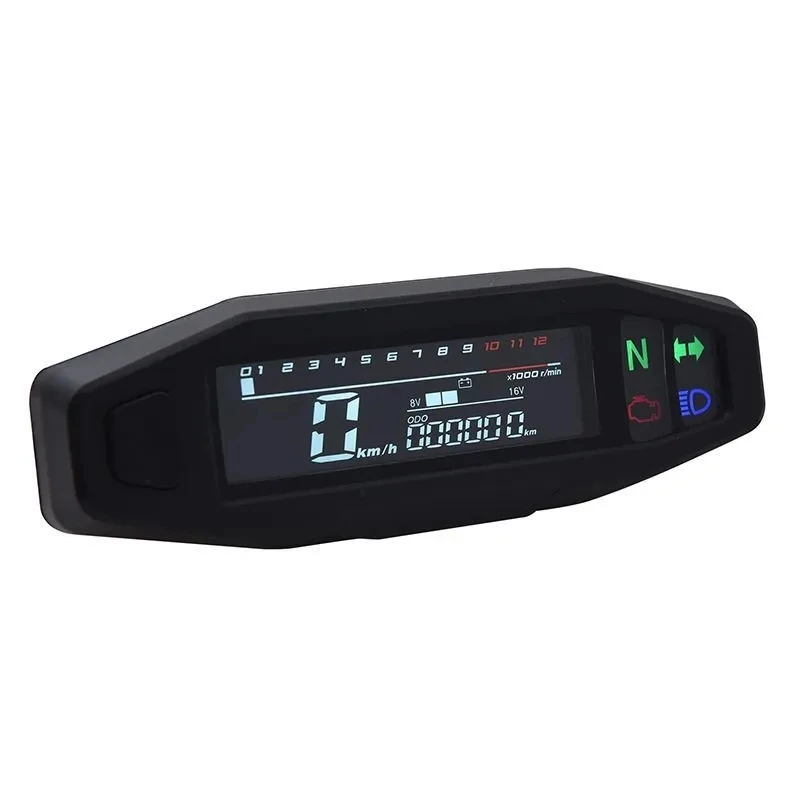 Universal Motorrad Tachometer Digitale Geschwindigkeit Meter LED – Bild 3