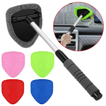 Auto Windschutzscheibe Reinigung Pinsel Set Mikrofaser Teleskop Fenster Glas Reiniger Auto Fenster Reiniger
