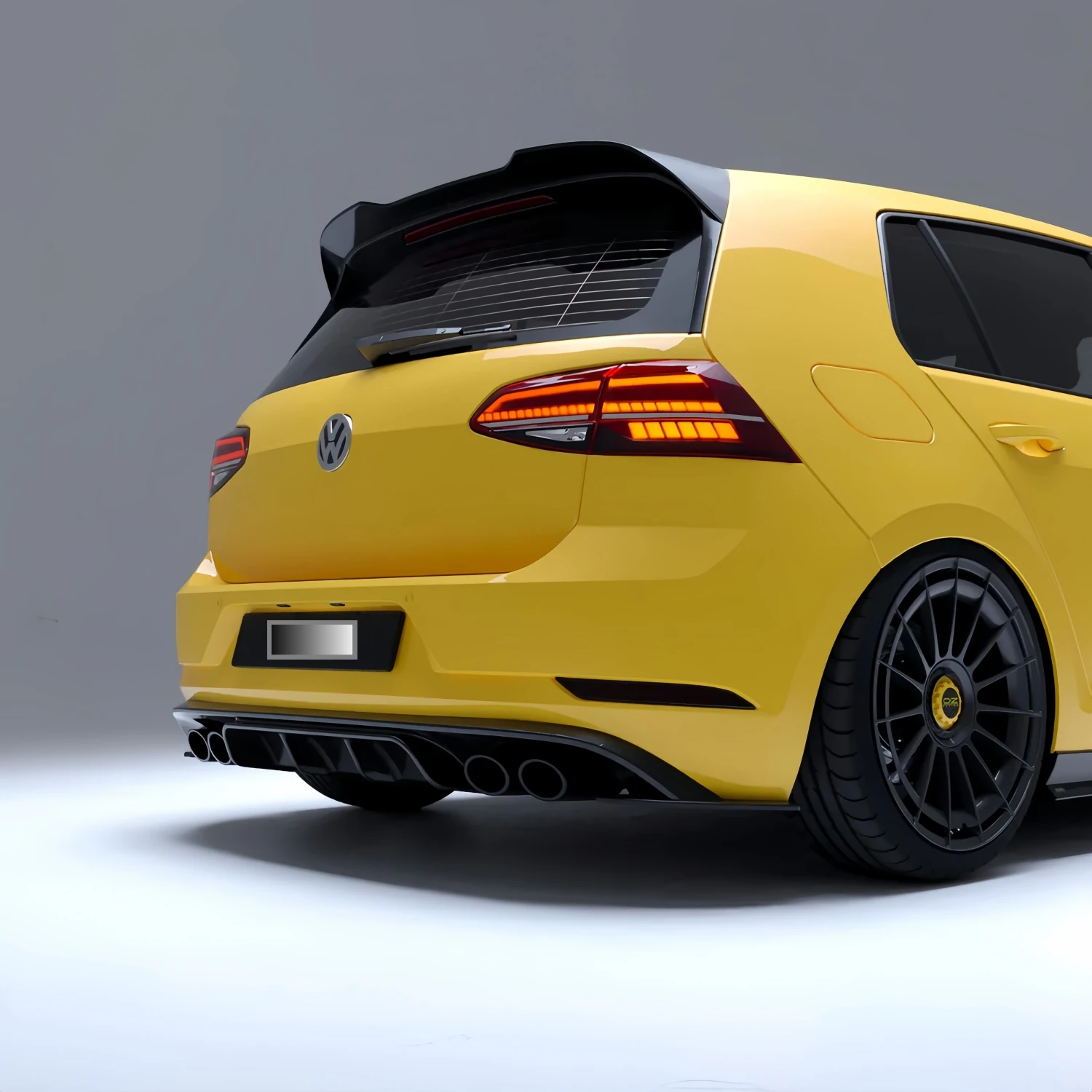 Glänzend schwarzer Oettinger-Stil Auto-Heckspoiler für VW Golf 7 MK7 – Bild 2