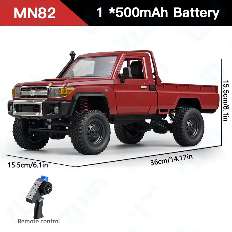 1:12 MN Modell MN82S RC Offroad-Truck 2.4G RTR-Version 4WD All-Terrain Ferngesteuertes Crawler-Auto