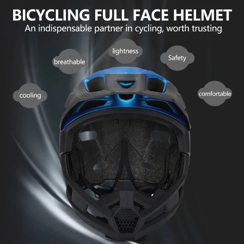 Eastinear Erwachsenen-MTB-Helm Fahrrad-Vollgesichtshelm Abnehmbarer – Bild 4