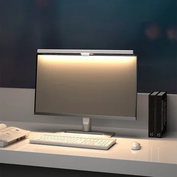HOMEFISH 50cm Monitor-Lichtleiste USB Schreibtischlampe Stufenlos Dimmbare Bildschirm-Hängeleuchte zum Lesen