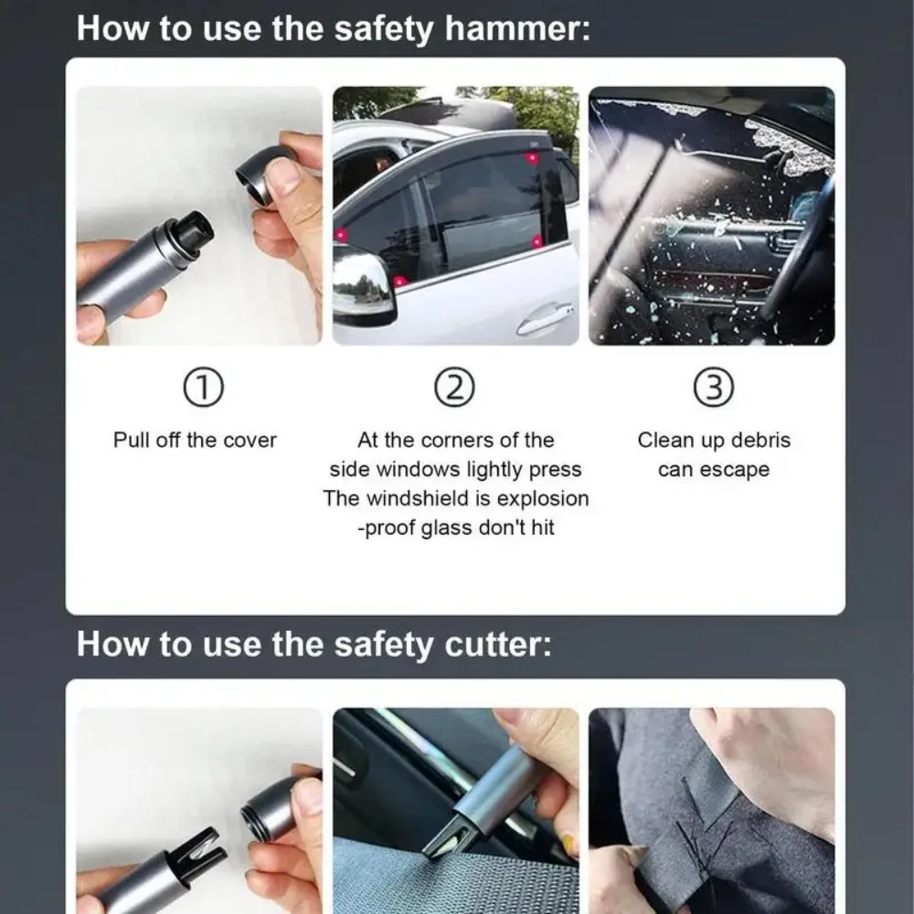Auto-Sicherheitshammer mit Sicherheitsgurtschneider – Bild 6