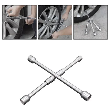 Klappbarer Kreuzschlüssel für Autorad-Reparatur 17 19 21 23mm Auto-Steckschlüssel Verstellbarer