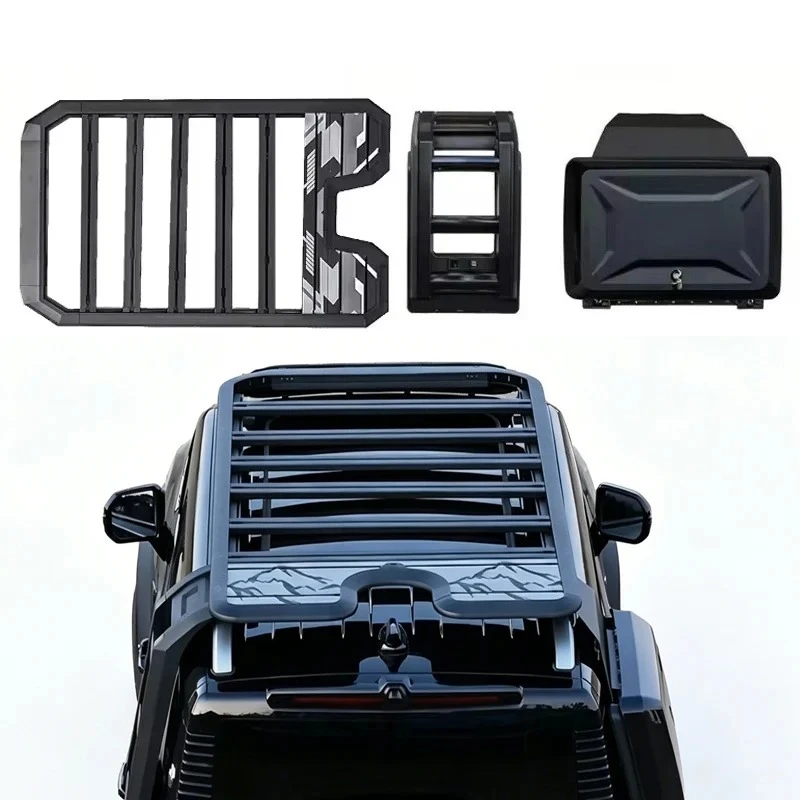 Aluminiumlegierung Auto-Dachgepäckträger Seitenleiter Seitenbox für Jetour T2 2023+