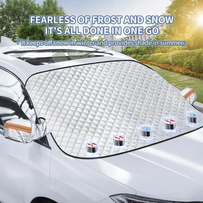 Sonnenschutz Abdeckung Auto Windschutzscheibe Schnee Sonnenschutz – Bild 2