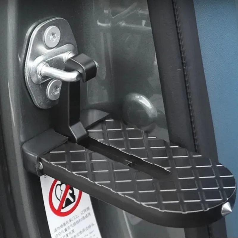 Auto Faltbare Auto Dach Rack Tür Schritt Multifunktions Universal Latch Haken Fuß Pedal Aluminium Legierung