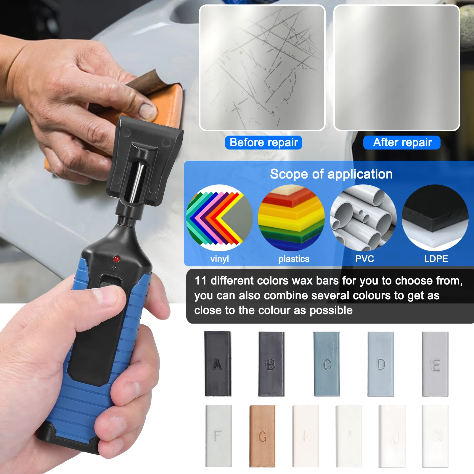 Keramik fliesen Reparatur werkzeug/Boden reparatur set DIY Reparatur – Bild 2