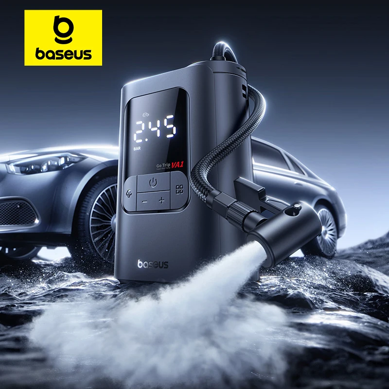 Baseus GoTrip VA1 Pro/Max Auto-Luftpumpe, 7500 mAh, Luftkompressor, tragbarer Reifenfüller für Motorrad