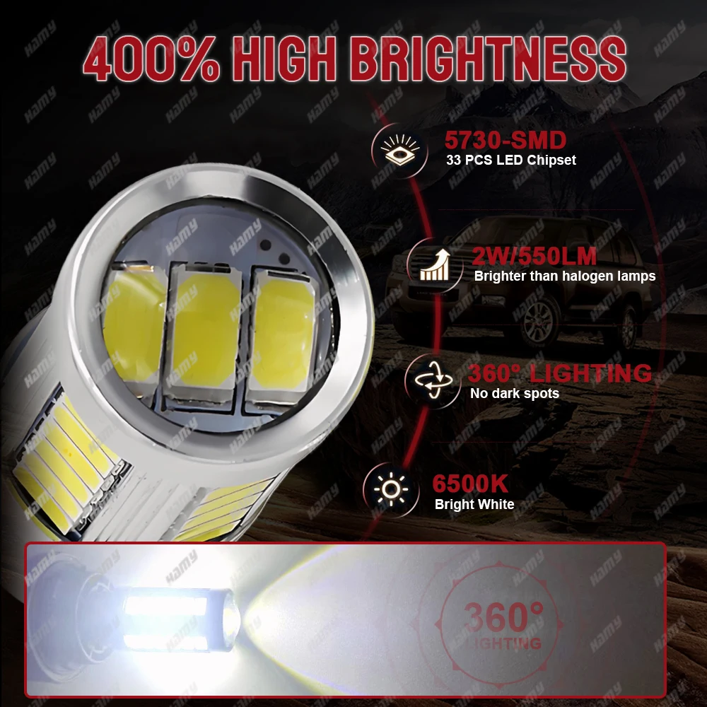 P21W Ba15s 1156 Bay15d 1157 LED Birne Blinker DRL Nebel Schwanz Bremse – Bild 3