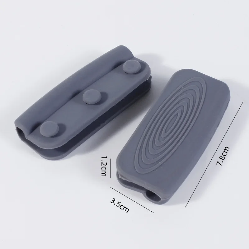 1 paar Silikon Griffe Anti-Verbrühungen Nicht-Slip SilicOne Topf Griff Abdeckung Wärmedämmung Griff Abdeckung