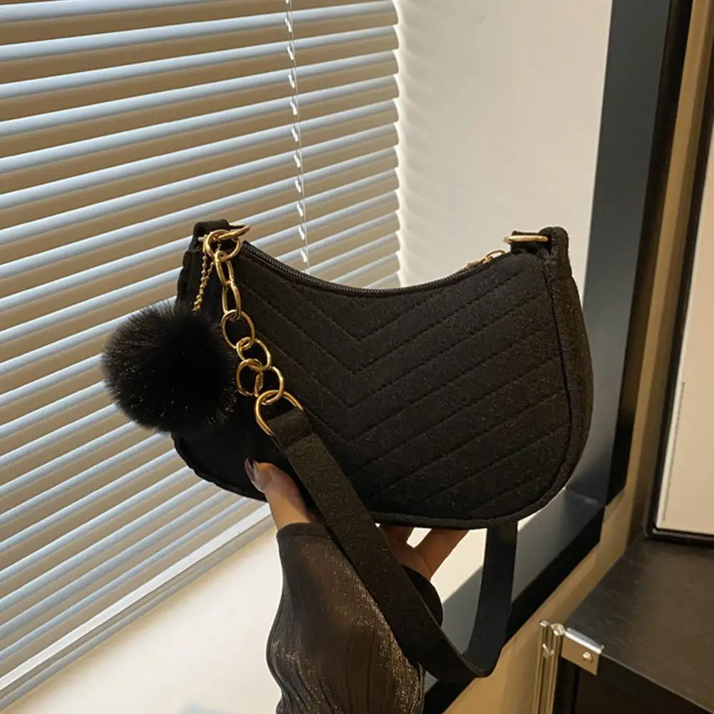 Mini Damen Umhängetaschen Mode Filz Damen Tasche Design Erweiterte Unterarm Handtaschen Mini Satteltasche