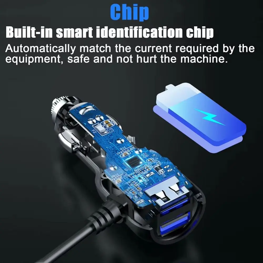 Typ-C Mini-USB Auto-Stromadapter Schnellladung 12V/24V Eingang – Bild 5
