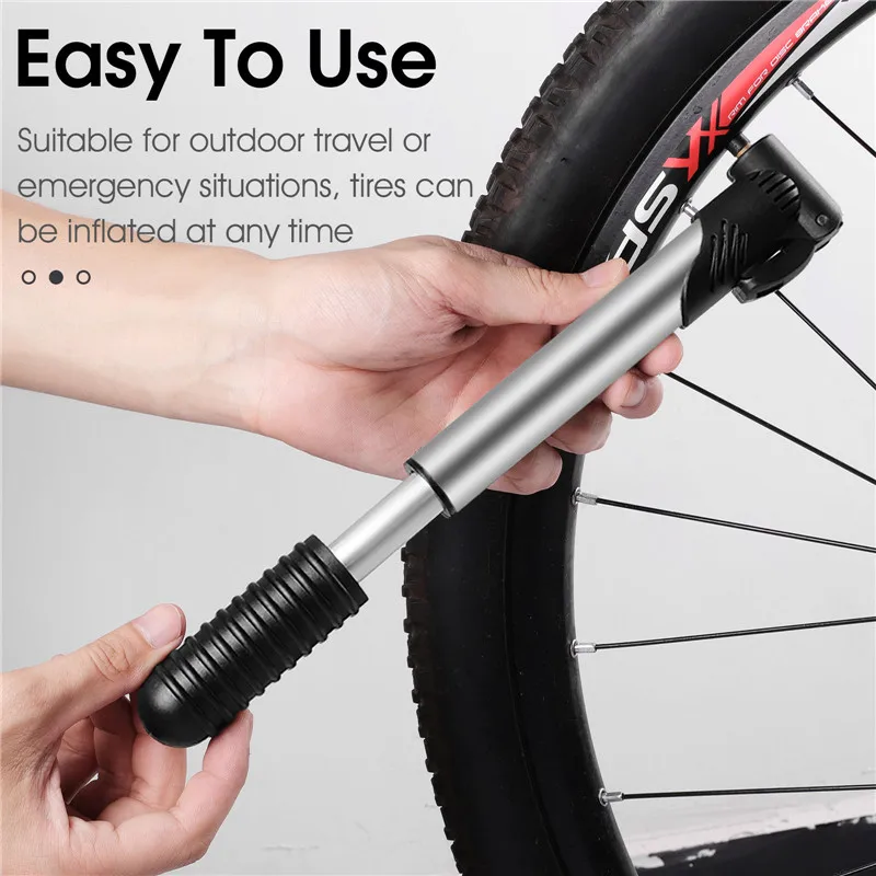WEST RADFAHREN Tragbare Mini Fahrrad Pumpe Radfahren Hand Luftpumpe – Bild 2