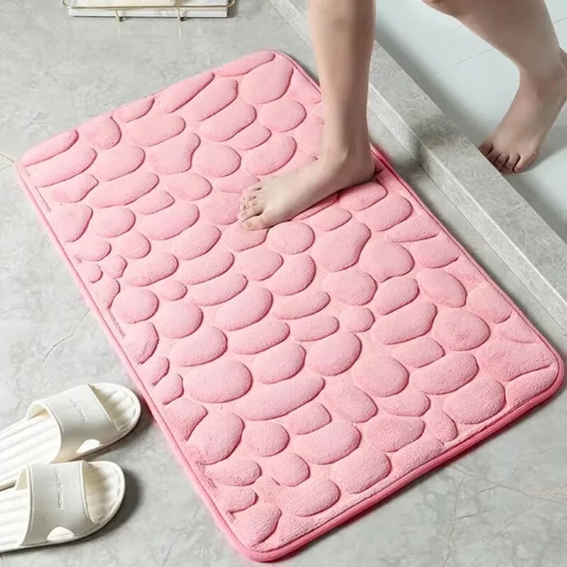 Memory Foam Geprägte Samt Teppich Badezimmer Wohnzimmer Nicht-Slip Matte Kopfsteinpflaster Boden Matte Hause