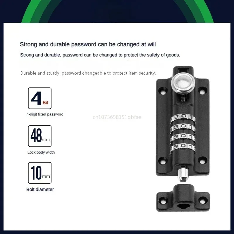 Sicherheit Zinklegierung Anti-Diebstahl-Riegel Mechanische digitale – Bild 3
