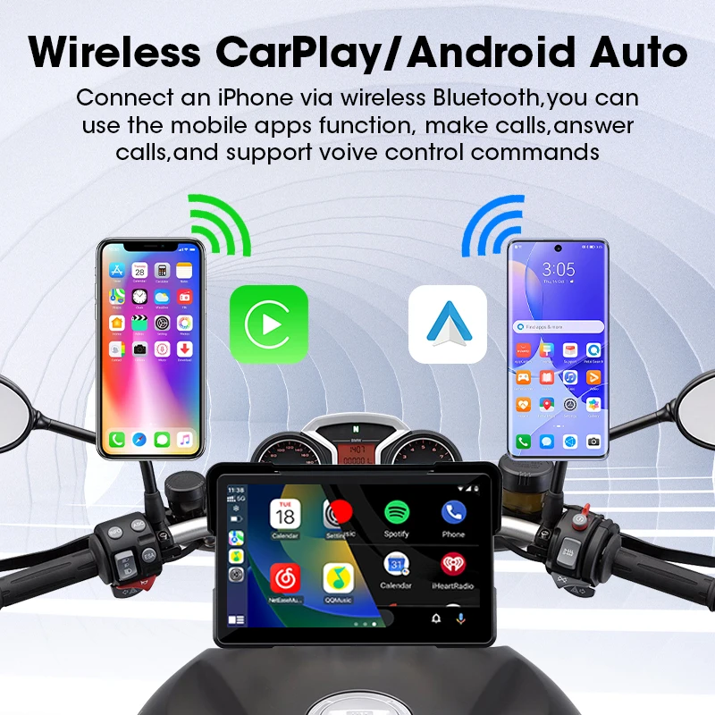 Vtopek 5"/7" Zoll Motorrad DVR GPS Navigation Multimedia Player – Bild 2