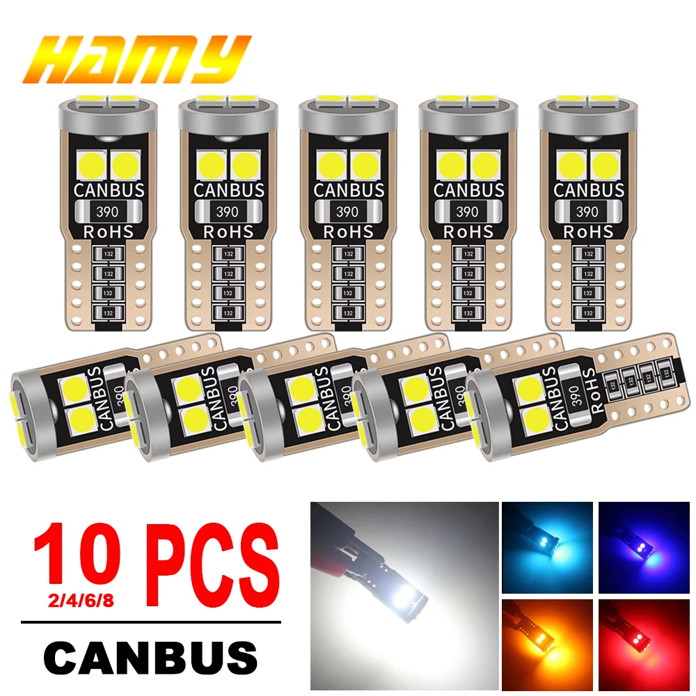 T10 w5w LED-Lampe Canbus Auto Innen kuppel Tür Handschuh fach Kofferraum Nummern schild Lichter 12v 6smd 400lm