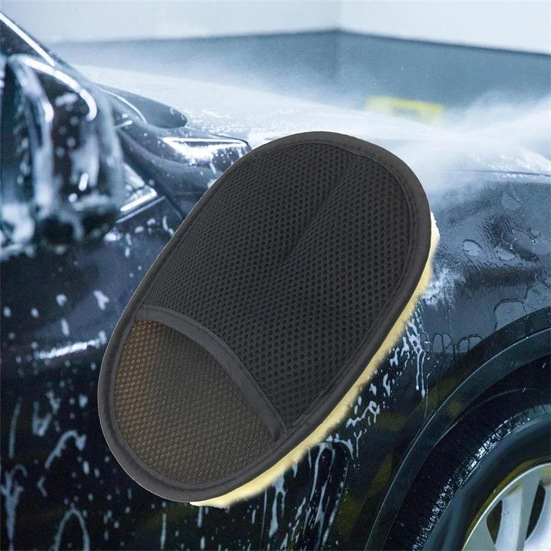 Auto Reinigung Schwamm Handschuh Auto Polieren Waschen Mitt Handschuhe – Bild 2