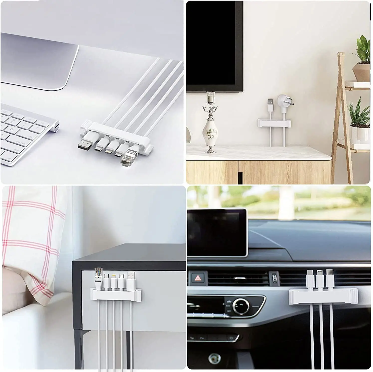 Kabel Organizer Kabel Management Draht Halter Flexible USB Kabel – Bild 6