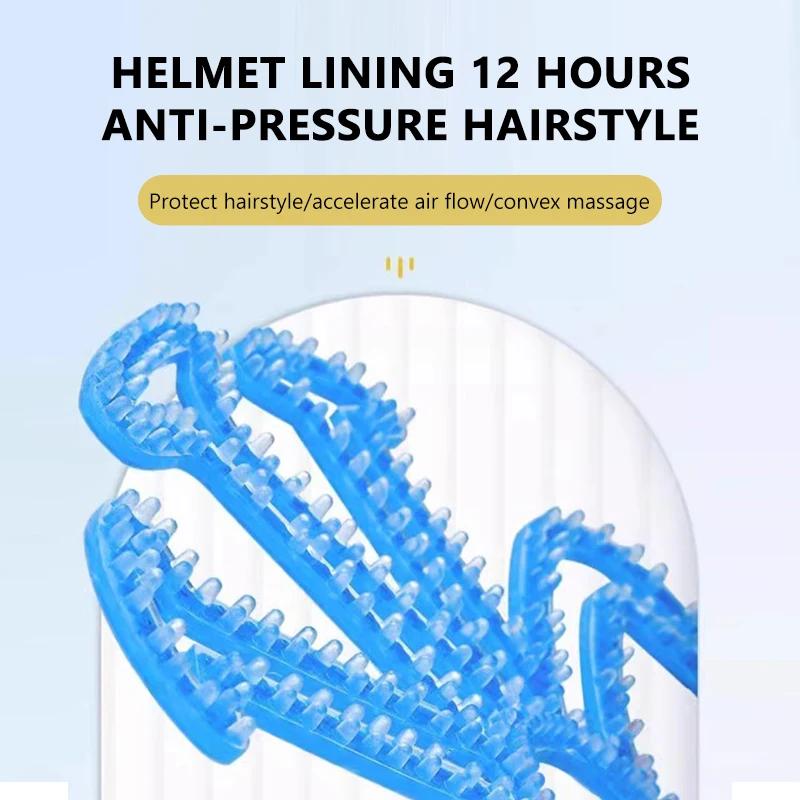 Motorradhelm-Innenfutter, flexibles Gummi-Helm-Innenpolster – Bild 2