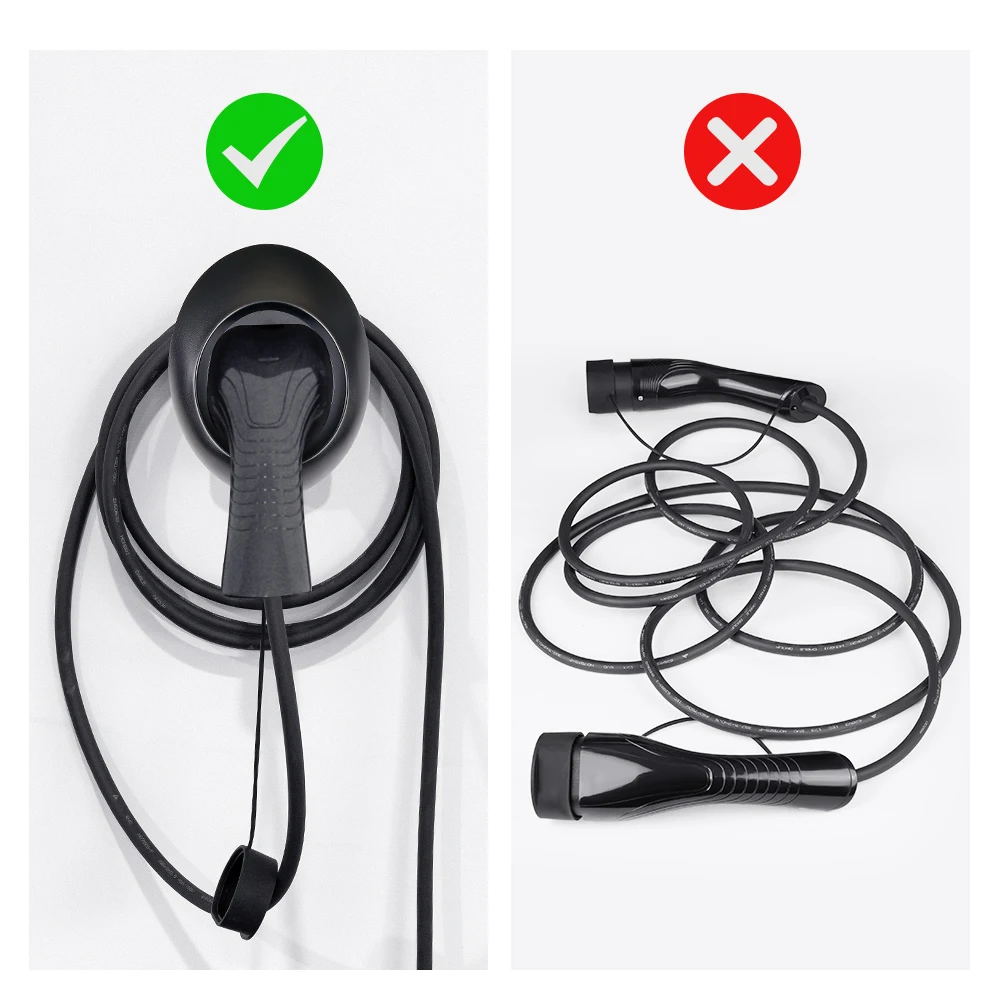 EV-Ladegerät Typ 2/Typ 1-Steckerhalter Ladekabel Stecker – Bild 3